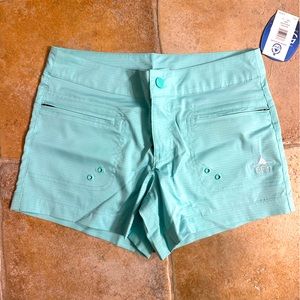 Women's 5Fin Short Shorts. Mint green. Size 4. New With Tags.